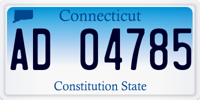 CT license plate AD04785