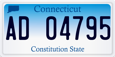 CT license plate AD04795