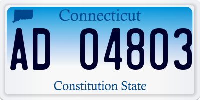 CT license plate AD04803
