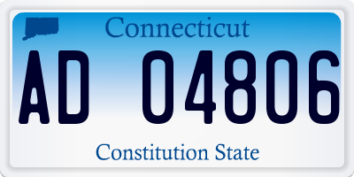 CT license plate AD04806