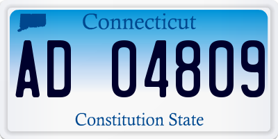 CT license plate AD04809