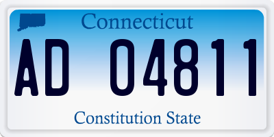 CT license plate AD04811