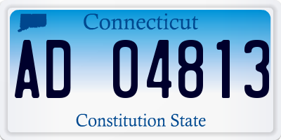 CT license plate AD04813