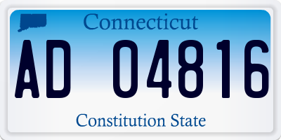 CT license plate AD04816