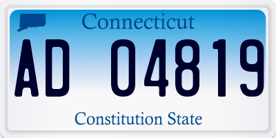 CT license plate AD04819