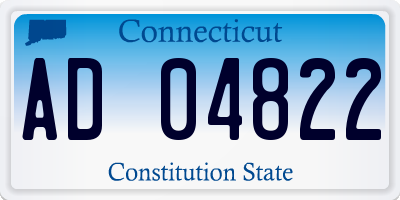 CT license plate AD04822
