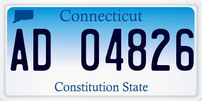 CT license plate AD04826