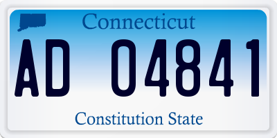 CT license plate AD04841