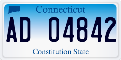 CT license plate AD04842
