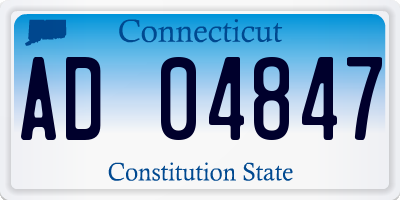 CT license plate AD04847