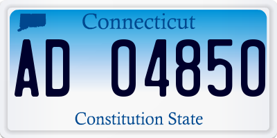 CT license plate AD04850
