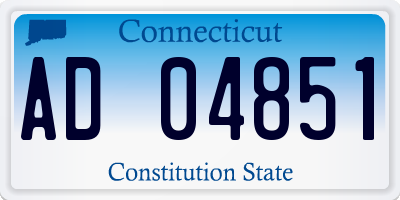 CT license plate AD04851