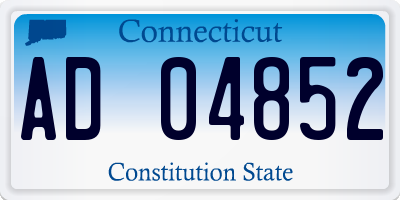 CT license plate AD04852