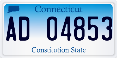 CT license plate AD04853