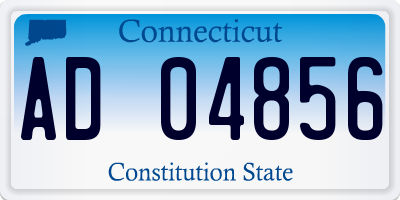 CT license plate AD04856