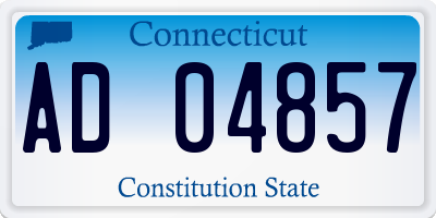 CT license plate AD04857