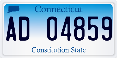 CT license plate AD04859