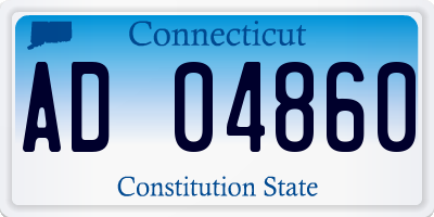 CT license plate AD04860