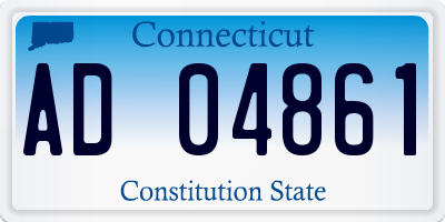 CT license plate AD04861