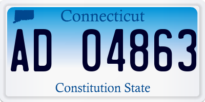 CT license plate AD04863