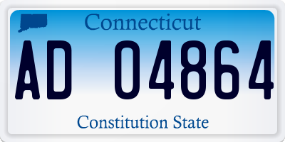CT license plate AD04864