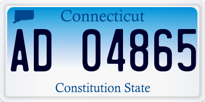 CT license plate AD04865