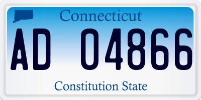 CT license plate AD04866
