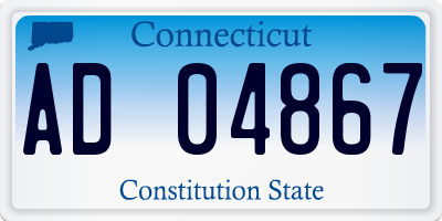 CT license plate AD04867