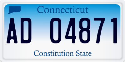CT license plate AD04871