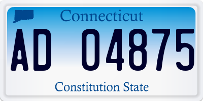 CT license plate AD04875
