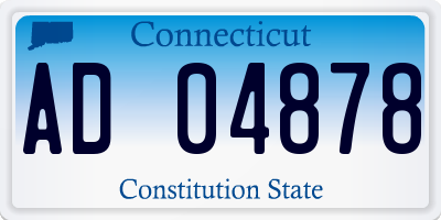 CT license plate AD04878