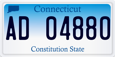 CT license plate AD04880