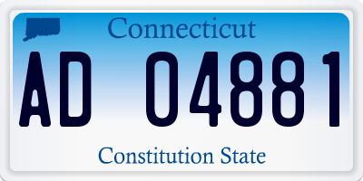 CT license plate AD04881