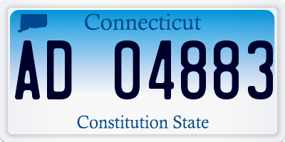 CT license plate AD04883