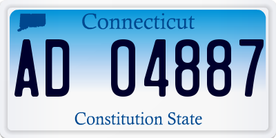 CT license plate AD04887