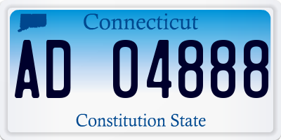 CT license plate AD04888