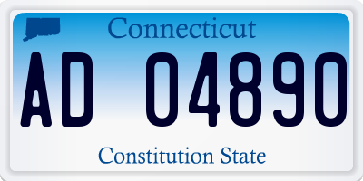 CT license plate AD04890