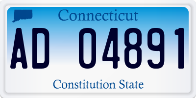 CT license plate AD04891