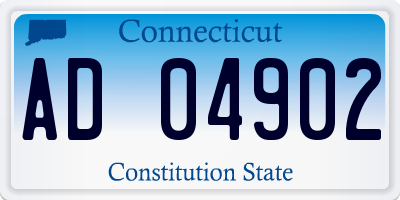 CT license plate AD04902