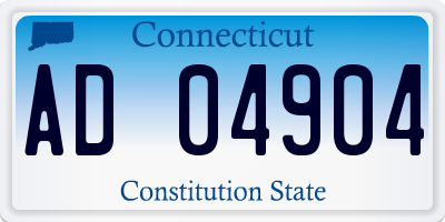 CT license plate AD04904