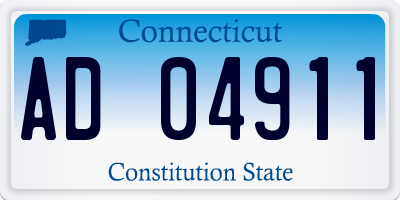 CT license plate AD04911