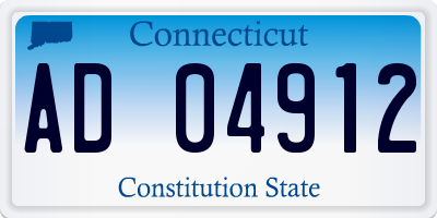CT license plate AD04912