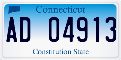 CT license plate AD04913