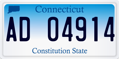 CT license plate AD04914