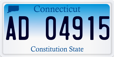 CT license plate AD04915