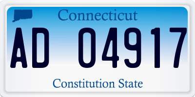 CT license plate AD04917