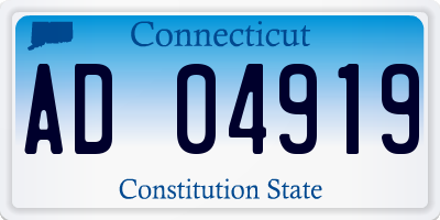 CT license plate AD04919