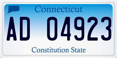 CT license plate AD04923
