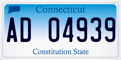 CT license plate AD04939