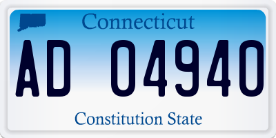 CT license plate AD04940